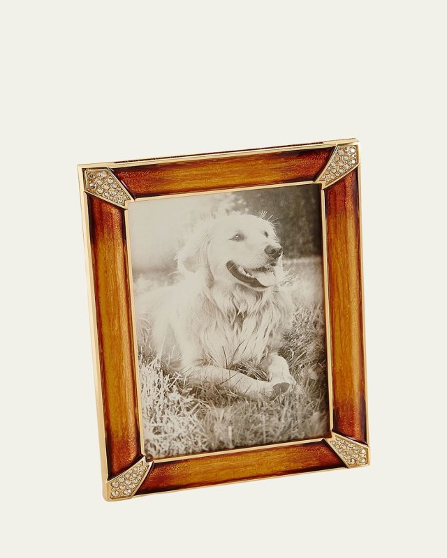 Leland Pave Corner Picture Frame, Topaz, 4" x 6"